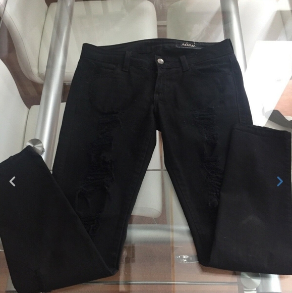 Siwy Hannah Contoured Slim Crop In Jet Obsidian Black Jeans Size - Picture 2 of 4